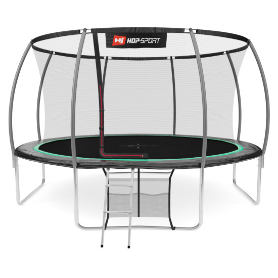 Купити Батут  Hop-Sport 14FT Premium 427 см black/green із зовнішньою сіткою у Києві - фото №1